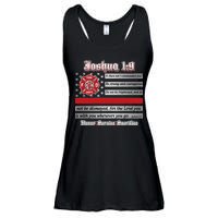 Fire Fighters Red Line Flag Joshua 1:9 Ladies Essential Flowy Tank