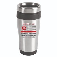 Fire Fighters Red Line Flag Joshua 1:9 16oz Travel Tumbler