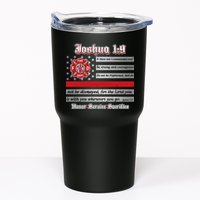 Fire Fighters Red Line Flag Joshua 1:9 Tumbler