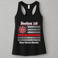 Fire Fighters Red Line Flag Joshua 1:9 Womens Tank Top