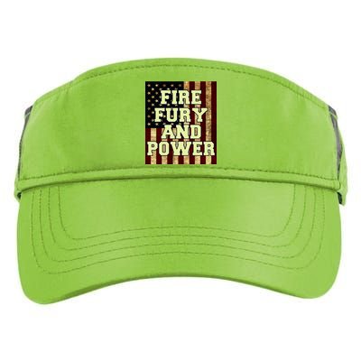 Fire Fury Power USA Flag Trump Quote Adult Drive Performance Visor