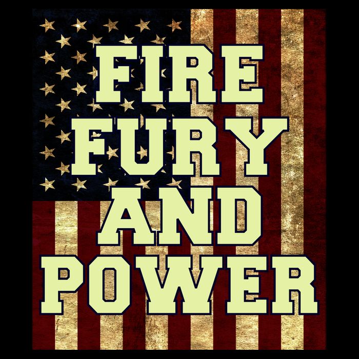 Fire Fury Power USA Flag Trump Quote Cooling Performance Crew T-Shirt