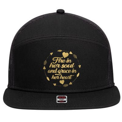 Fire In her Soul 7 Panel Mesh Trucker Snapback Hat