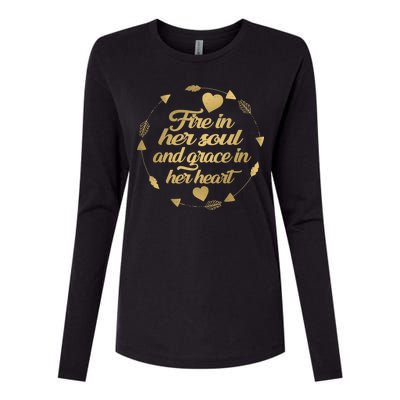 Fire In her Soul Womens Cotton Relaxed Long Sleeve T-Shirt