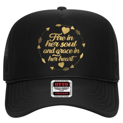 Fire In her Soul High Crown Mesh Back Trucker Hat