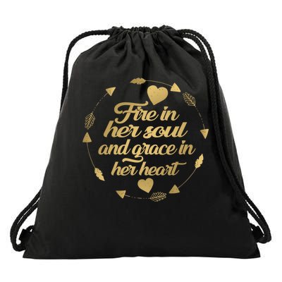 Fire In her Soul Drawstring Bag