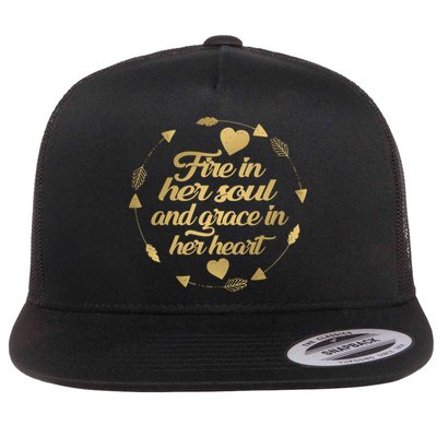 Fire In her Soul Flat Bill Trucker Hat