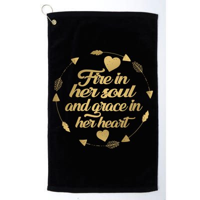 Fire In her Soul Platinum Collection Golf Towel