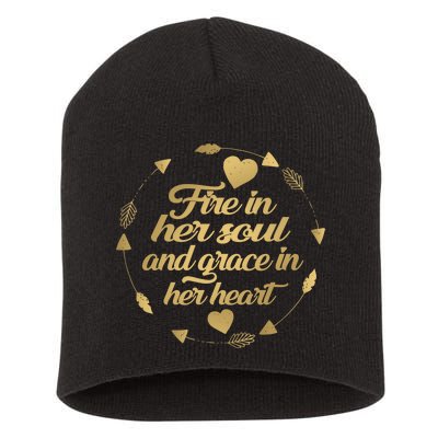 Fire In her Soul Short Acrylic Beanie