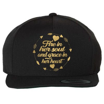 Fire In her Soul Wool Snapback Cap