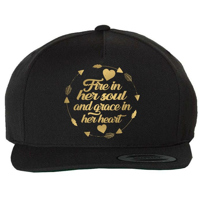 Fire In her Soul Wool Snapback Cap