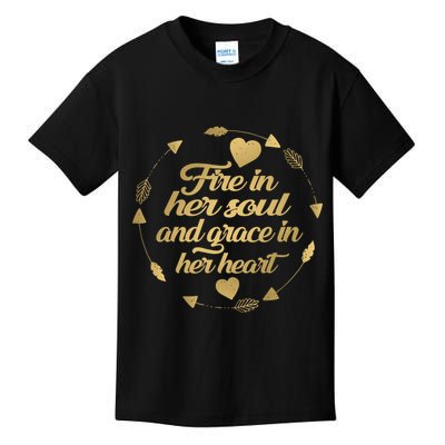Fire In her Soul Kids T-Shirt