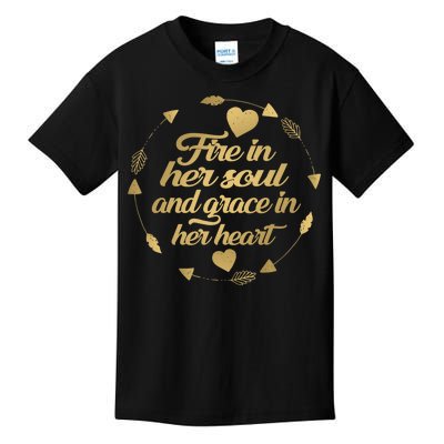 Fire In her Soul Kids T-Shirt