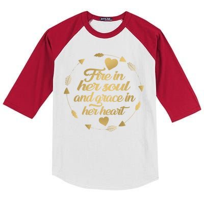 Fire In her Soul Kids Colorblock Raglan Jersey