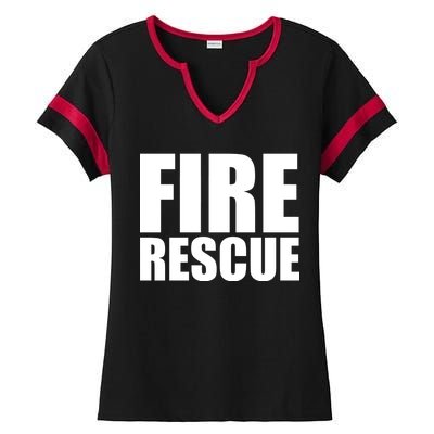 Fire Rescue Ladies Halftime Notch Neck Tee