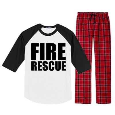 Fire Rescue Raglan Sleeve Pajama Set