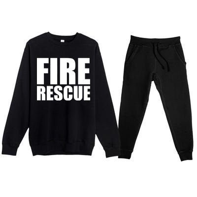 Fire Rescue Premium Crewneck Sweatsuit Set