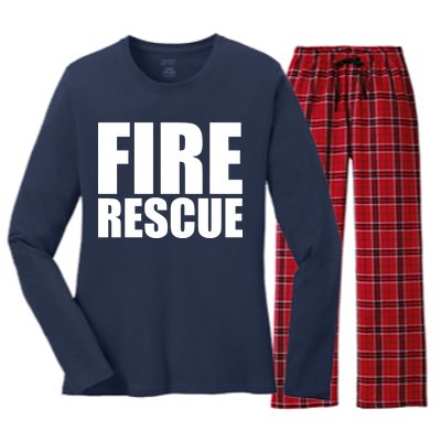 Fire Rescue Women's Long Sleeve Flannel Pajama Set 