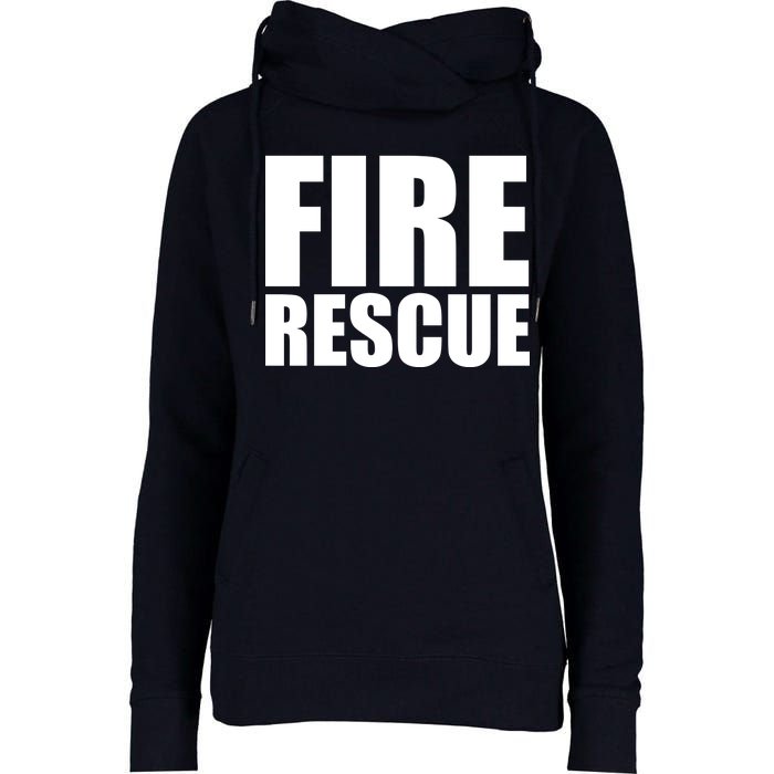 Fire Rescue Womens Funnel Neck Pullover Hood