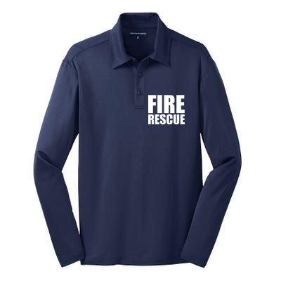 Fire Rescue Silk Touch Performance Long Sleeve Polo