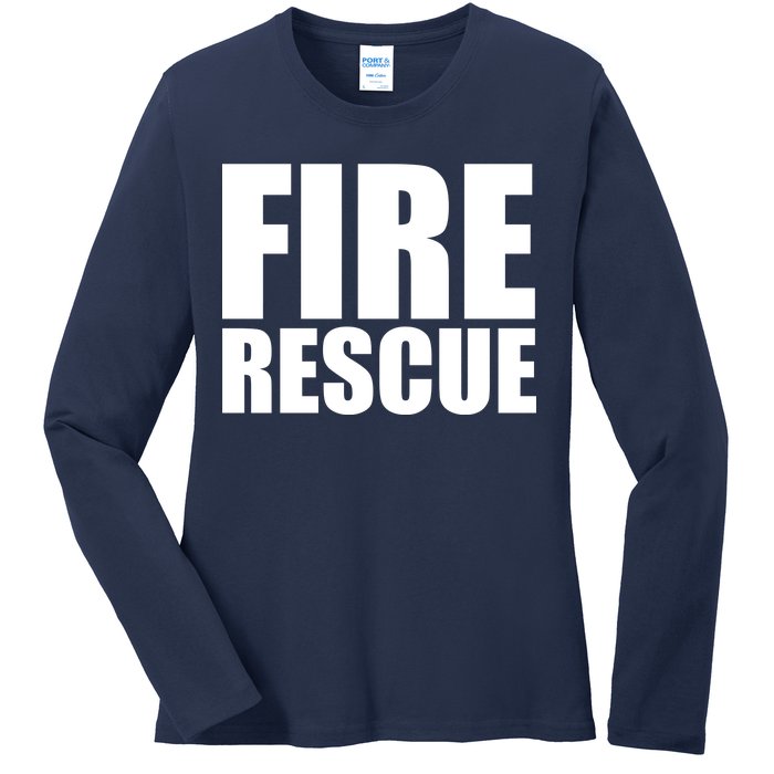 Fire Rescue Ladies Long Sleeve Shirt