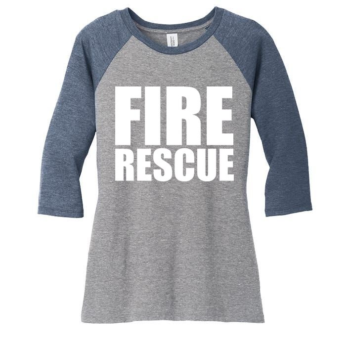 Fire Rescue Women's Tri-Blend 3/4-Sleeve Raglan Shirt