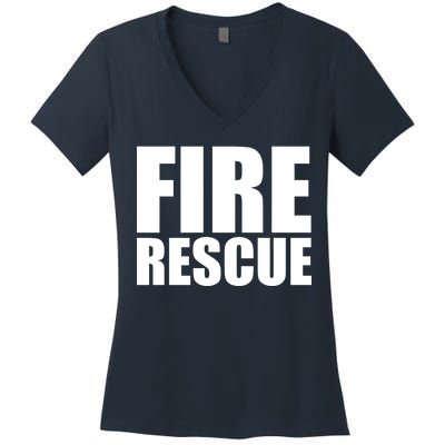 Fire Rescue Women's V-Neck T-Shirt