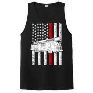 Fire Truck American Firefighter Thin Red Line Flag PosiCharge Competitor Tank