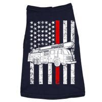 Fire Truck American Firefighter Thin Red Line Flag Doggie Tank