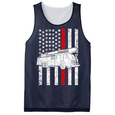 Fire Truck American Firefighter Thin Red Line Flag Mesh Reversible Basketball Jersey Tank