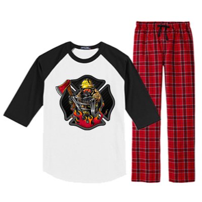 Firefighter Raglan Sleeve Pajama Set