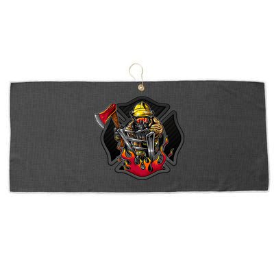 Firefighter Large Microfiber Waffle Golf Towel