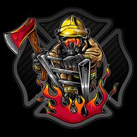 Firefighter Women's V-Neck T-Shirt