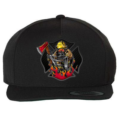 Firefighter Wool Snapback Cap