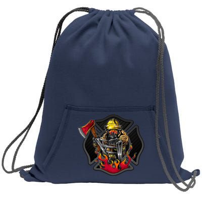 Firefighter Sweatshirt Cinch Pack Bag