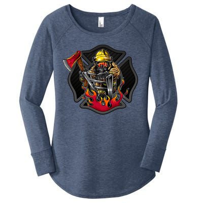 Firefighter Women's Perfect Tri Tunic Long Sleeve Shirt