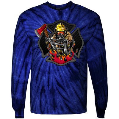 Firefighter Tie-Dye Long Sleeve Shirt