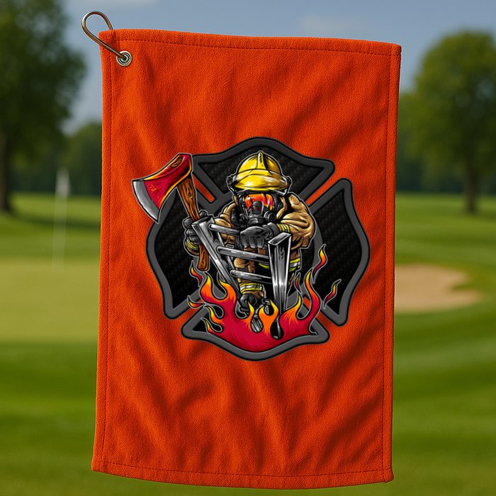 Firefighter Golf Towel