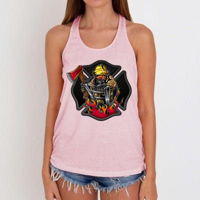 Firefighter Women's Knotted Racerback Tank