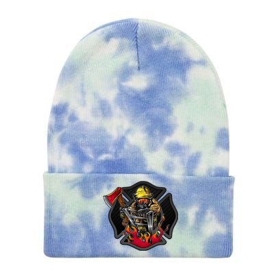 Firefighter Tie Dye 12in Knit Beanie