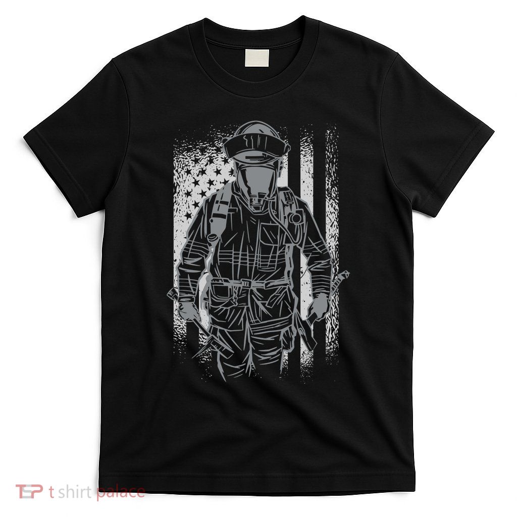 Firefighter American Flag T-Shirt