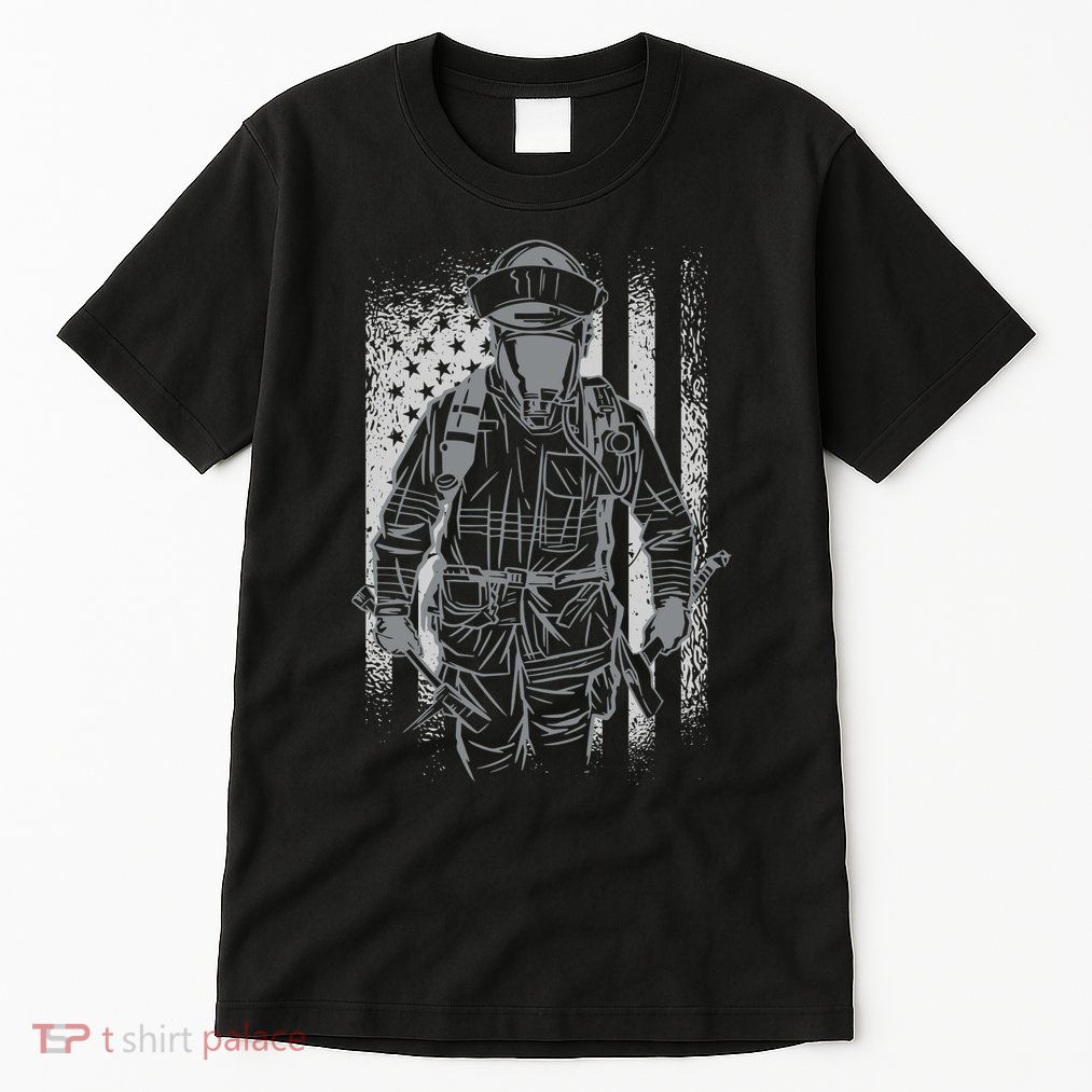 Firefighter American Flag Tall T-Shirt