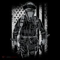 Firefighter American Flag Tall T-Shirt
