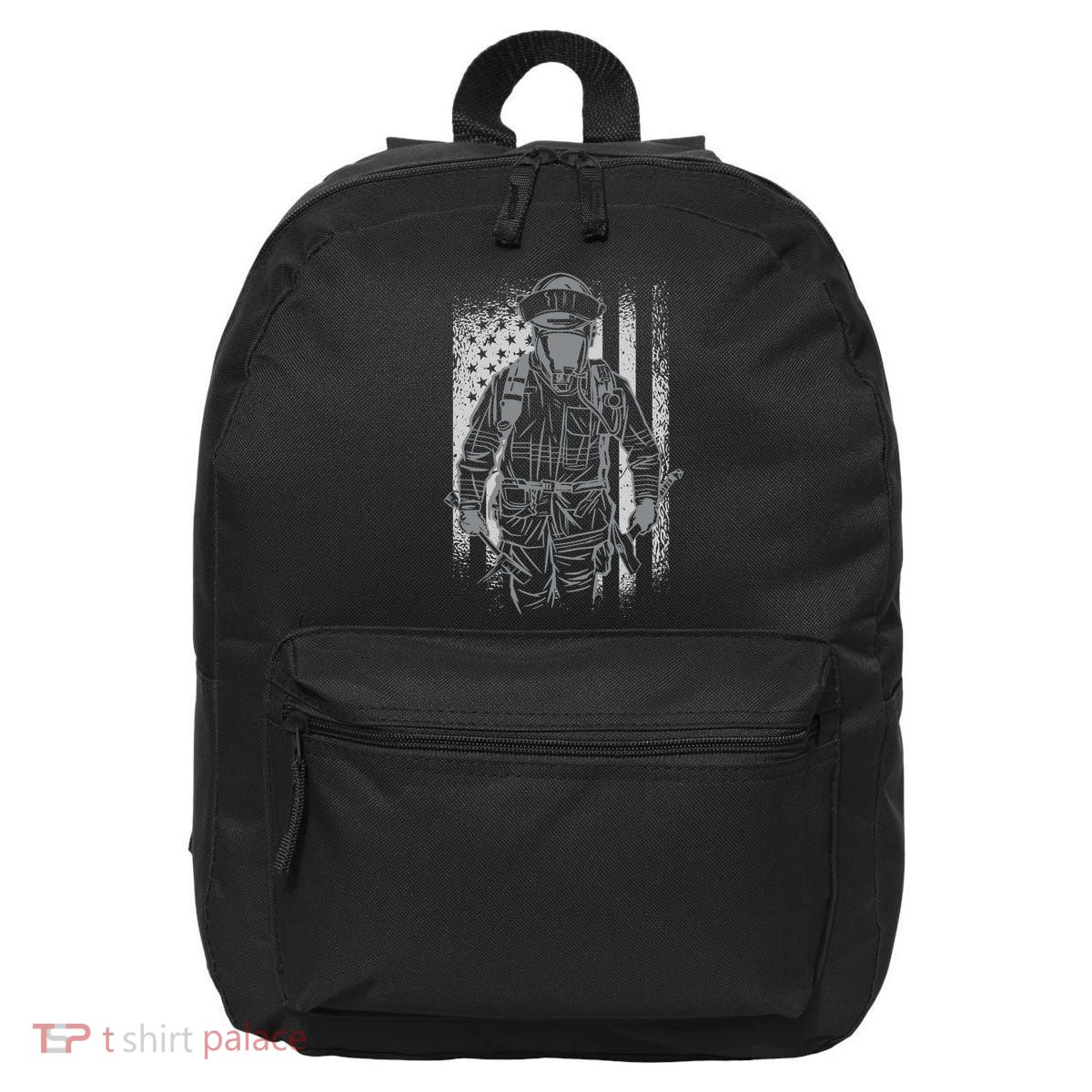 Firefighter American Flag 16 in Basic Backpack