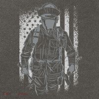 Firefighter American Flag Cotton Canvas Backpack