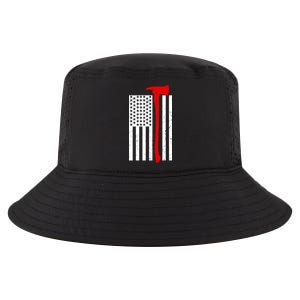 Firefighter Axe American Flag Cool Comfort Performance Bucket Hat