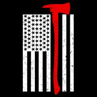 Firefighter Axe American Flag Performance Shirt