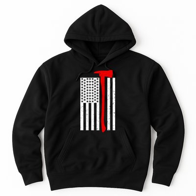 Firefighter Axe American Flag Hoodie