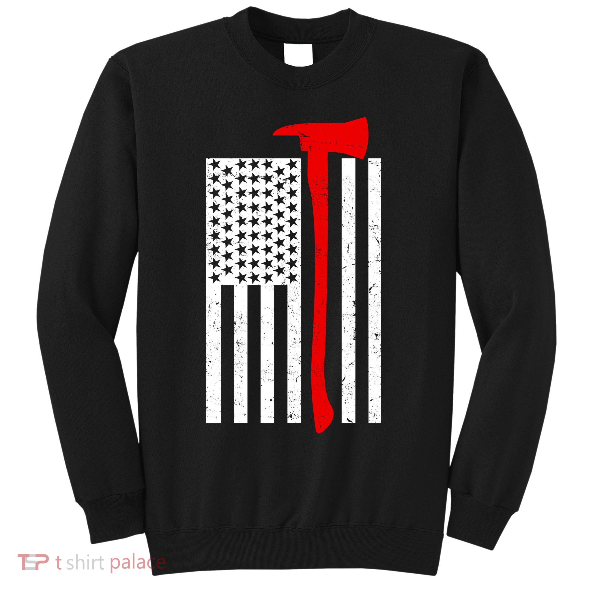 Firefighter Axe American Flag Sweatshirt