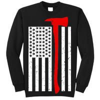 Firefighter Axe American Flag Sweatshirt